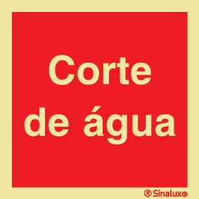 Sinal de corte de água