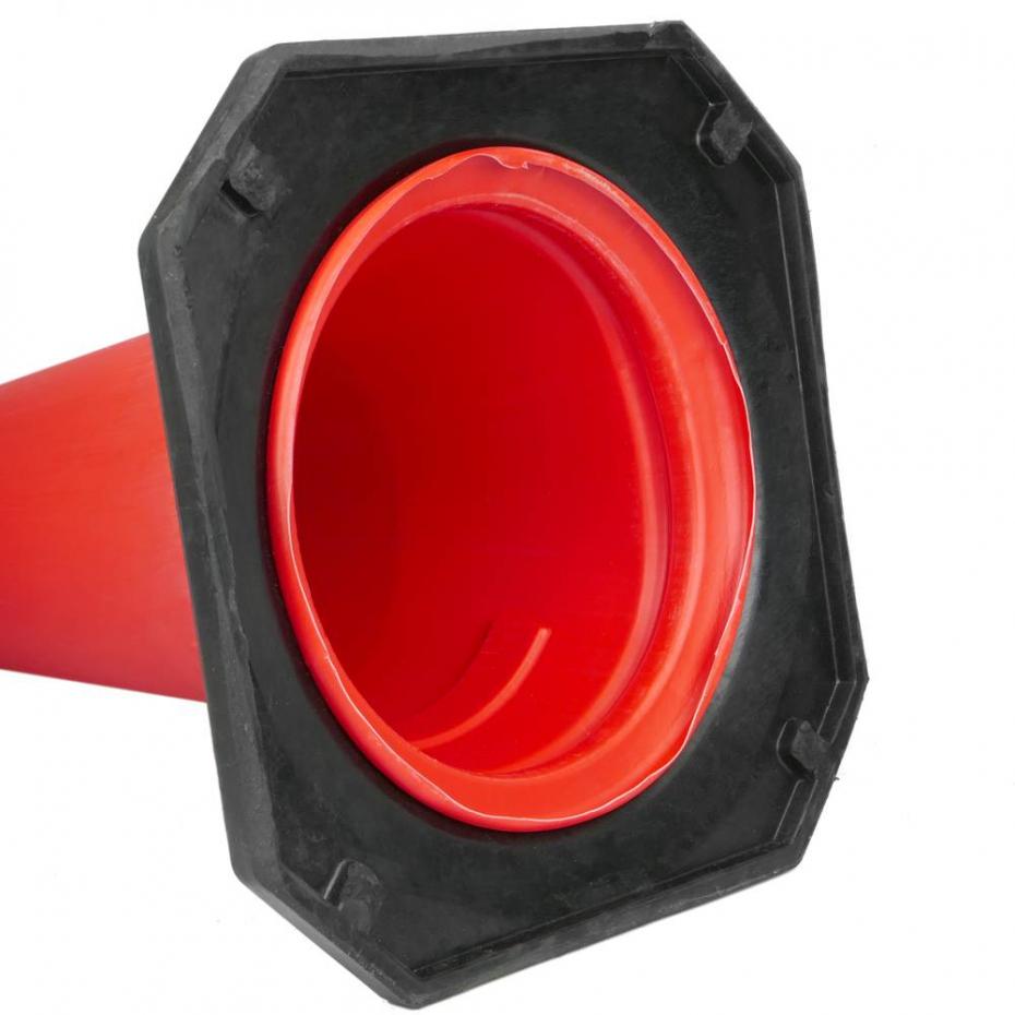 Cone Sinalização Polietileno  75cm c/ faixas refletoras 