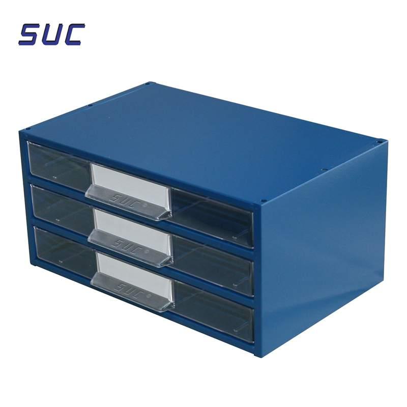Estante N. 5 metalo - plástica c/ 3 gavetas azul