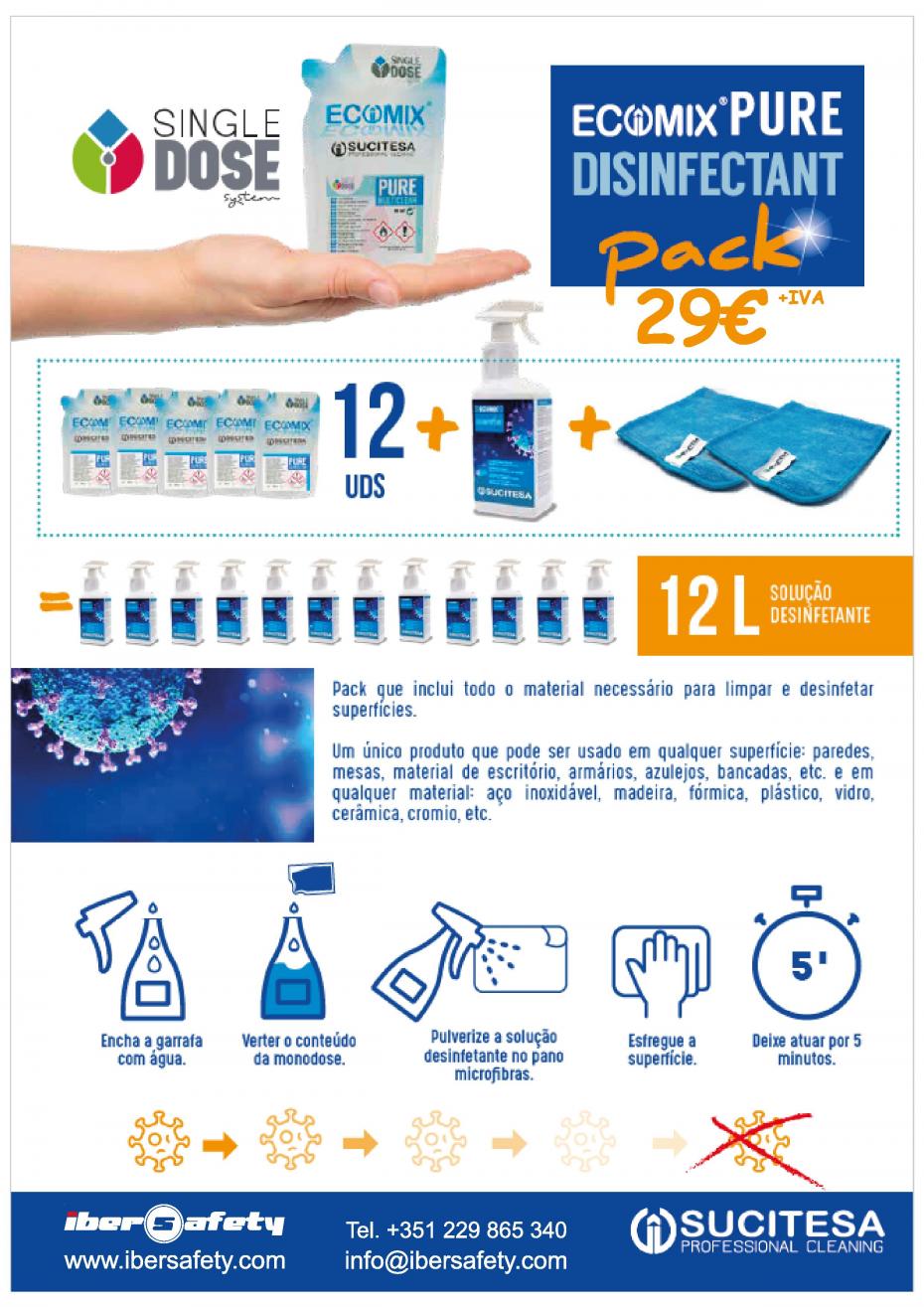 DESINFECTANTE   VIRUCIDA  ECOMIX® PURE   PACK  12 Lt