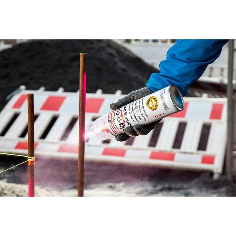 Spray fluorescente para sinalização de construção TRIG-A-CAP® ORIGINAL (caixa com 12 sprays)