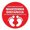 DISTANCIAMENTO SOCIAL -  PLA2 -ADESIVOS PARA MARCAÇÃO ( Pack 5 )