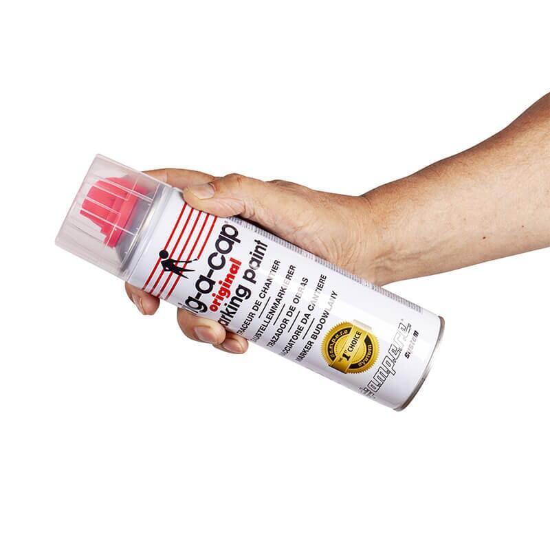 Spray fluorescente para sinalização de construção TRIG-A-CAP® ORIGINAL (caixa com 12 sprays)