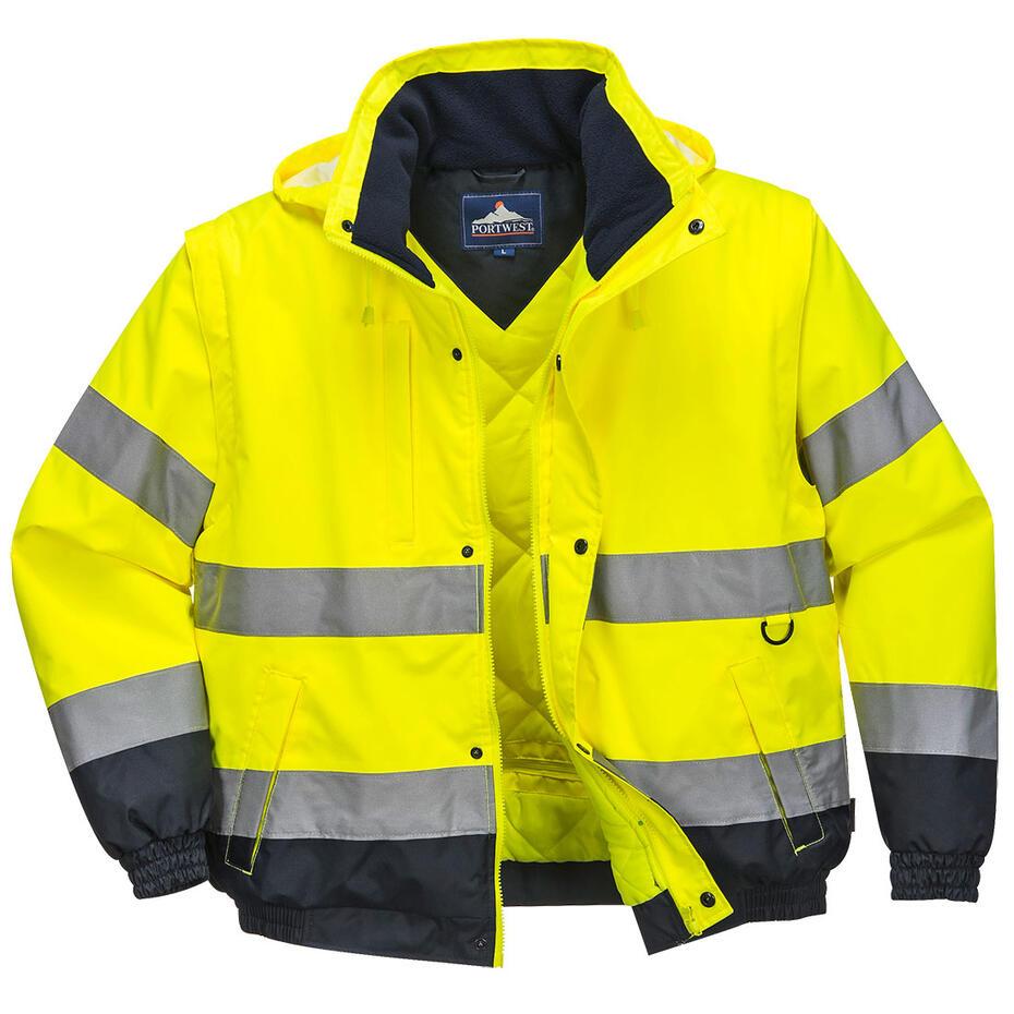 CASACO  ALTA VISIBILIDADE   2-EM-1 C468  Amarelo / Azul 