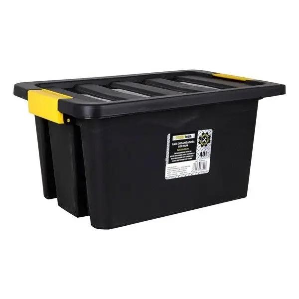 Caixa  Armazenagem com Tampa   55 L Preto