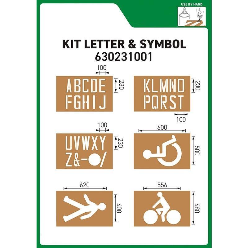  Kit 6 Modelos de Letras e Símbolos para Sinalização  ( MDF )