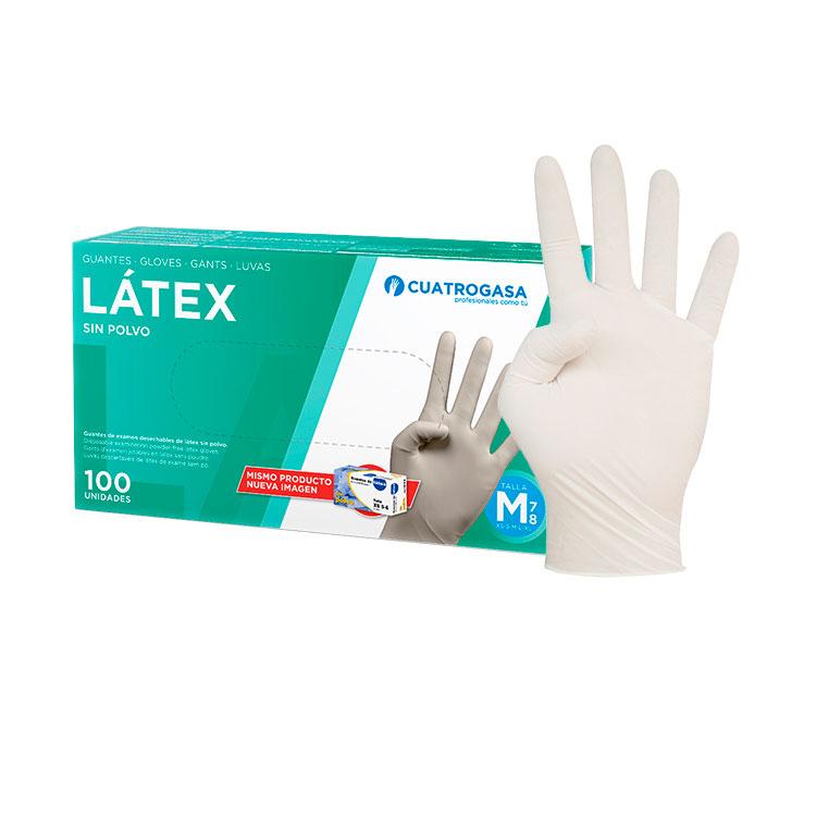 Luva 100% Látex Nat. c/ pó (Cx. 100un)