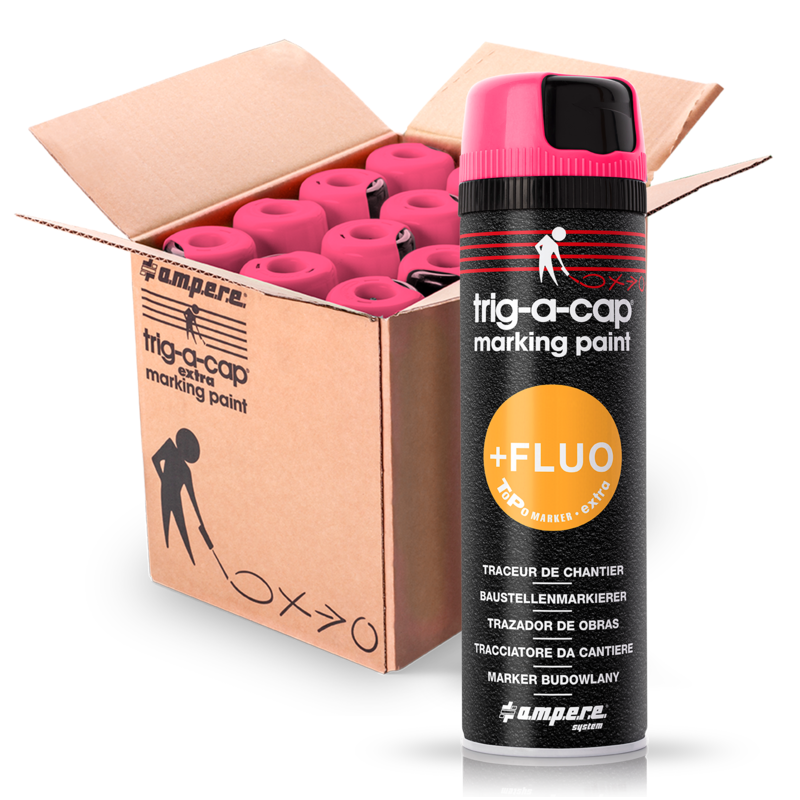 Marcador Topográfico Fluorescente TRIG-A-CAP® EXTRA (Caixa com 12 aerossóis)