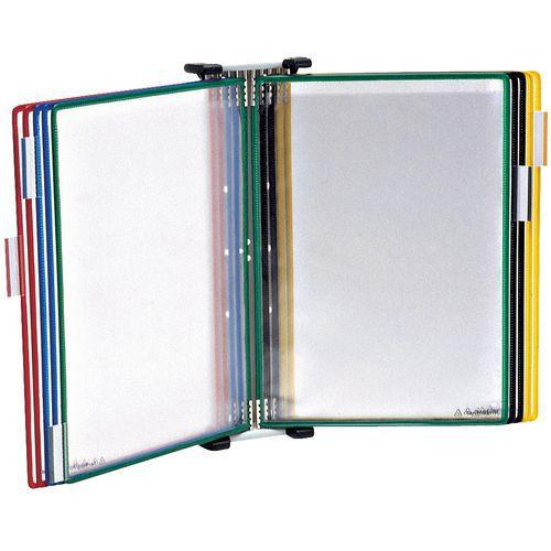 Porta documentos de parede com pivot, 10 bolsas para formato A4 – Tarifold