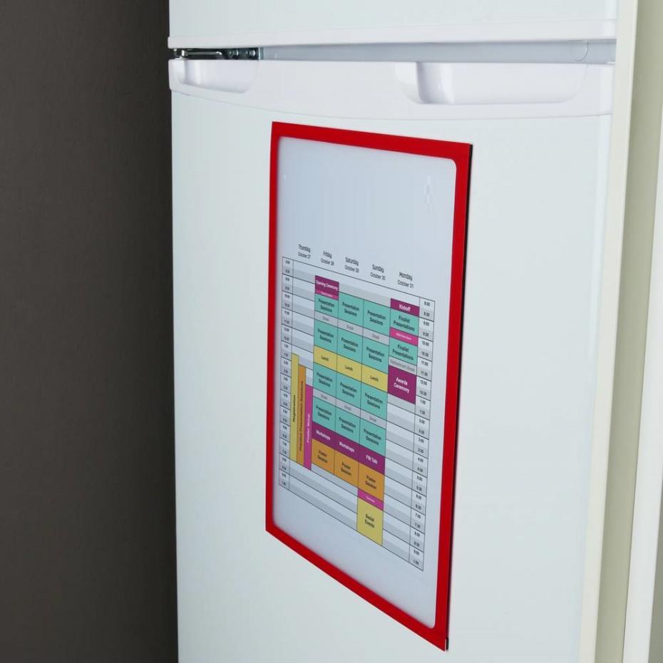 Suporte display de documentos magnético A4  Vermelho