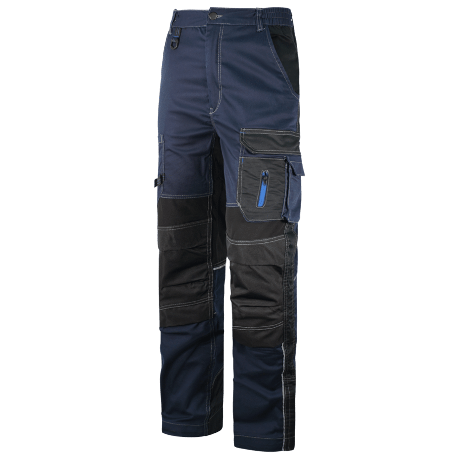 CALÇA STRETCH MULTI-BOLSO     AZUL MARINHO / PRETO