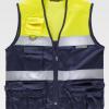 Colete Multibolsos AV Marinho/ Amarelo 