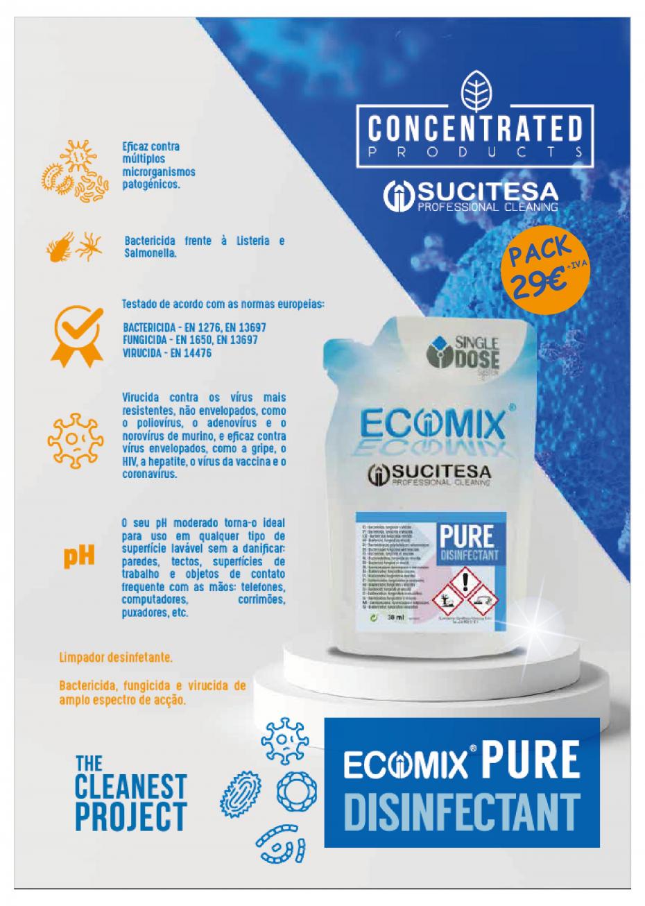 DESINFECTANTE   VIRUCIDA  ECOMIX® PURE   PACK  12 Lt