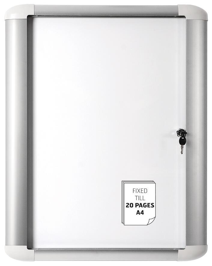 Vitrine MASTERVISION Exterior 999x996mm Fundo Magnético Branco (12A4)
