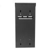 Cinzeiro de parede para exterior de metal preto 147 x 60 x 324 mm