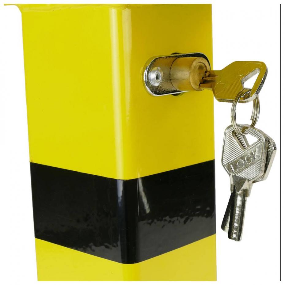 Bollard aço dobrável com bloqueio 70x500x400mm