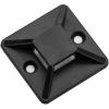 PACK 100 BASES AUTOADESIVAS PRETO DE 25X25MM PARA ABRAÇADEIRAS DE 6,2MM