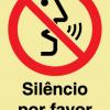Sinal de proibição, silêncio por favor