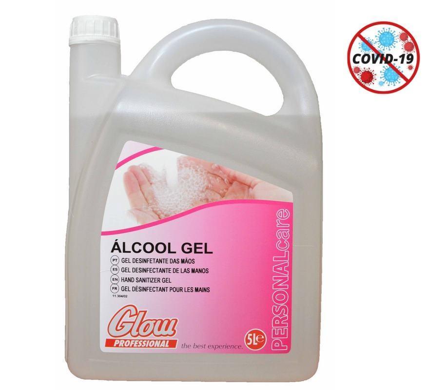 ÁLCOOL GEL GLOW DESINFECTANTE MÃOS 5 LTS