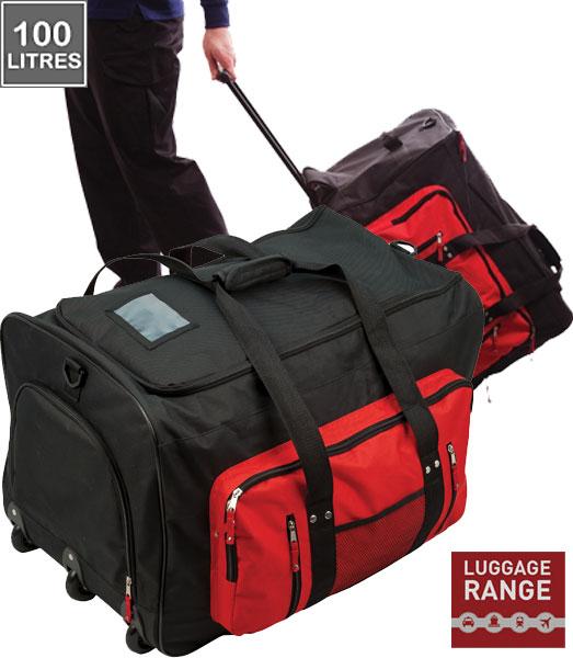 Mochila Trolley Multibolsos Preto  100 Litros