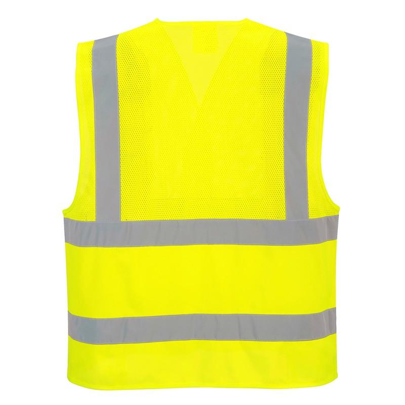 Colete Mesh Amarelo c/ faixa refletora T. L/XL