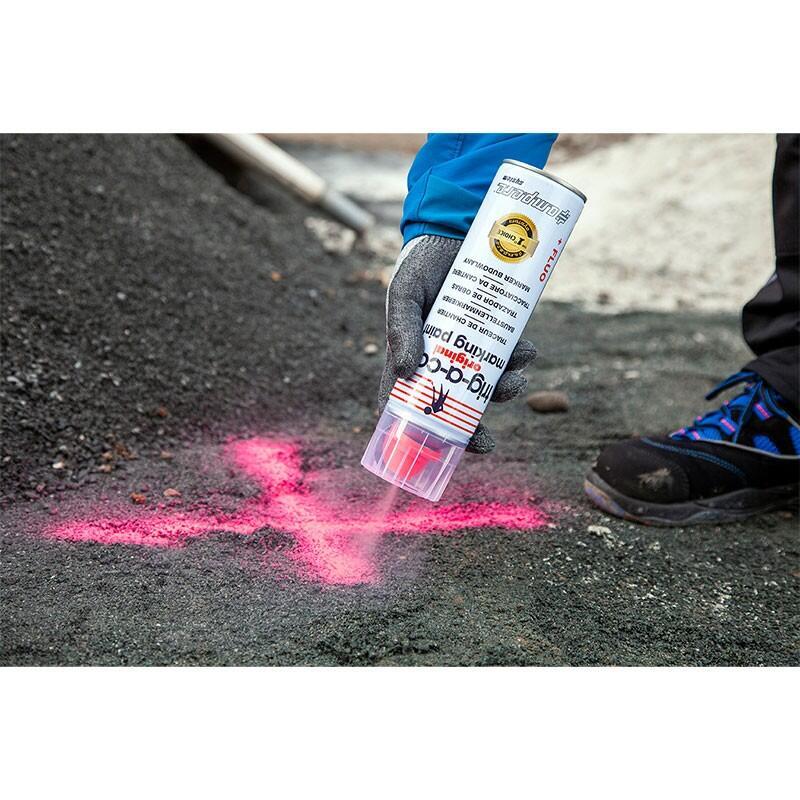 Spray fluorescente para sinalização de construção TRIG-A-CAP® ORIGINAL (caixa com 12 sprays)