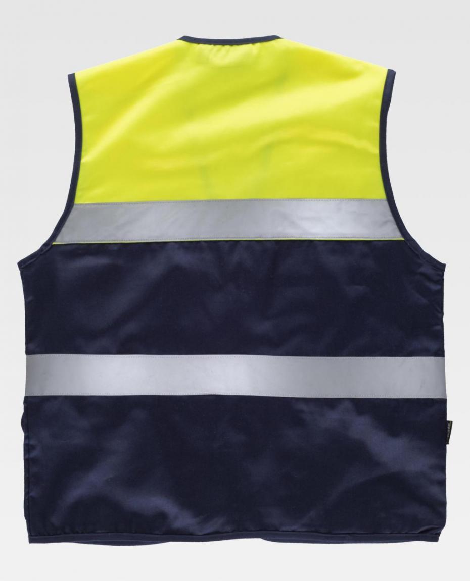 Colete Multibolsos AV Marinho/ Amarelo 