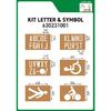  Kit 6 Modelos de Letras e Símbolos para Sinalização  ( MDF )