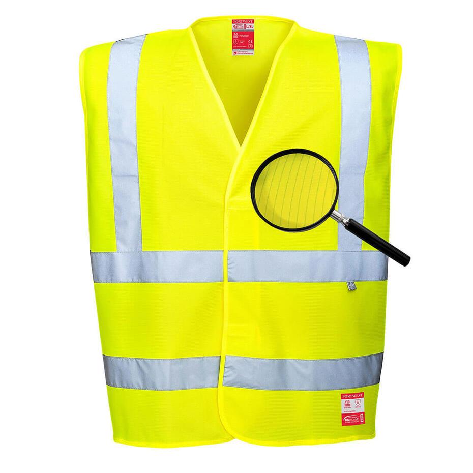 Colete Alta visibilidade  Ignifugo e  anti-estático   Amarelo