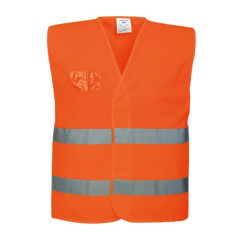 Colete Mesh Amarelo c/ faixa refletora T. L/XL