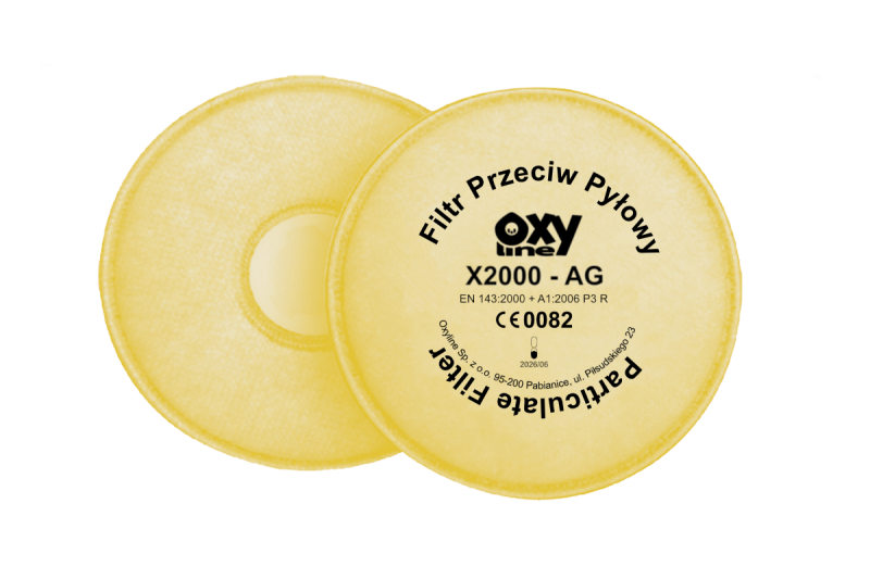 Filtro partículas  OxyPro X2000-AG P3 R com camada de carvão ativado ( 3M_2138 )