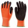 Luva  p/ frio Polyester/Latéx Laranja/Preto Euroice 