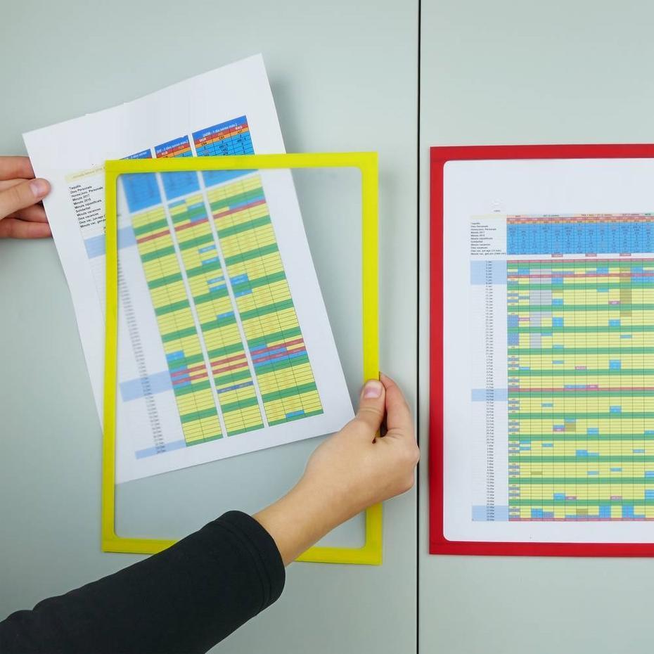 Suporte display de documentos magnético A3 Amarelo