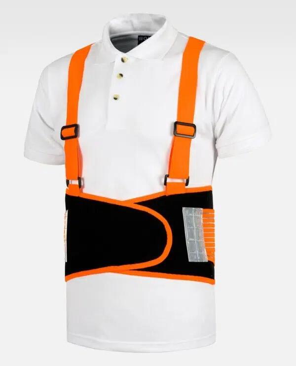 Cinta Lombar Elástica WFA305 LARANJA  FLUOR