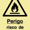 Sinal de perigo, risco de incêndio