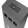 Cinzeiro de parede para exterior de metal preto 147 x 60 x 324 mm