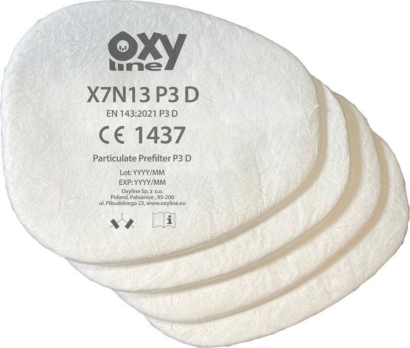 Pré-filtro de partículas OxyPRO X7N13 P3 D