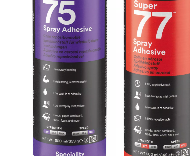 Cola industrial em spray 3M 75