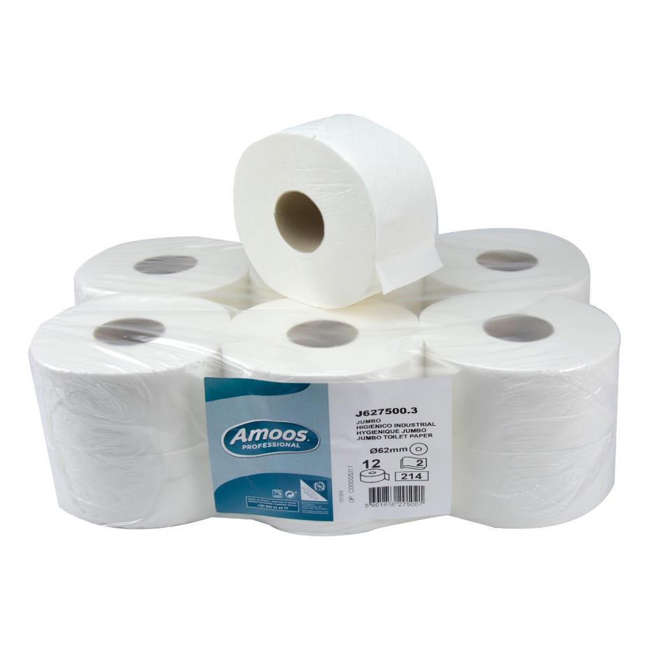 Papel Higiénico Jumbo  75 Mts   2 Folhas (Pack 12 rls)