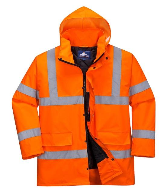 Parka impermeável Oxford Bicolor Alta Visibilidade  Laranja / Marinho