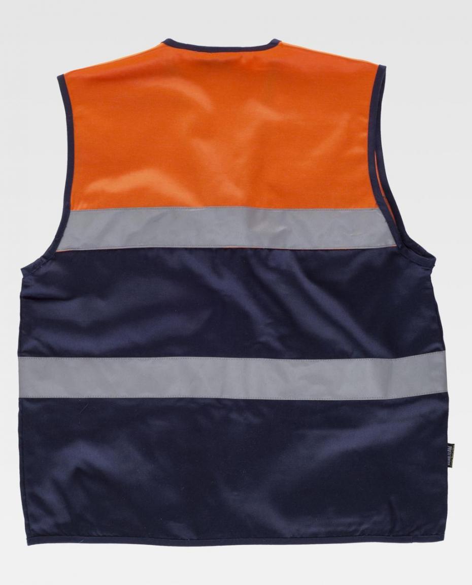 Colete Multibolsos AV Marinho/ Laranja 