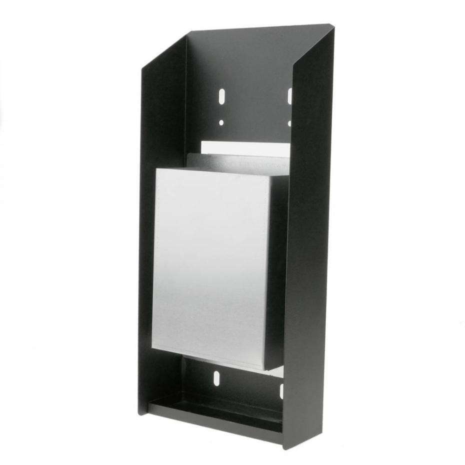 Cinzeiro de parede para exterior de metal preto 147 x 60 x 324 mm