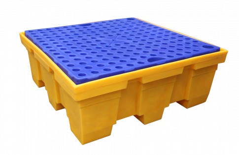 bacia de derramamento quadrado de 4 tambores – 450 L