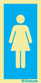 Sinal de informação, instalações sanitárias femininas