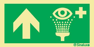 Sinal de Lava-olhos de emergência em frente