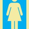 Sinal de informação, instalações sanitárias femininas