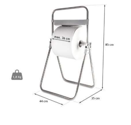 Dispensador  Chão Tripé p/ Papel Trapide Industrial 