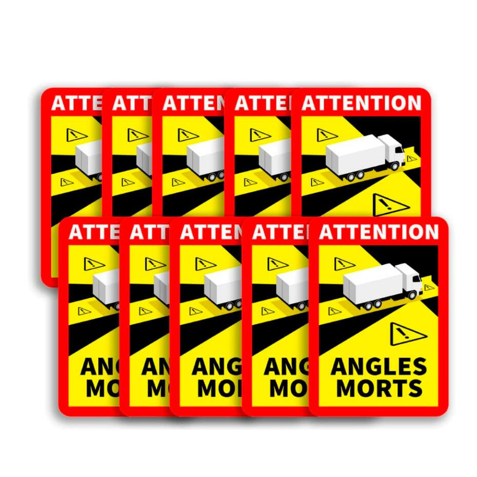 Autocolantes Ângulos Mortos Camiões – Pack de 10 und