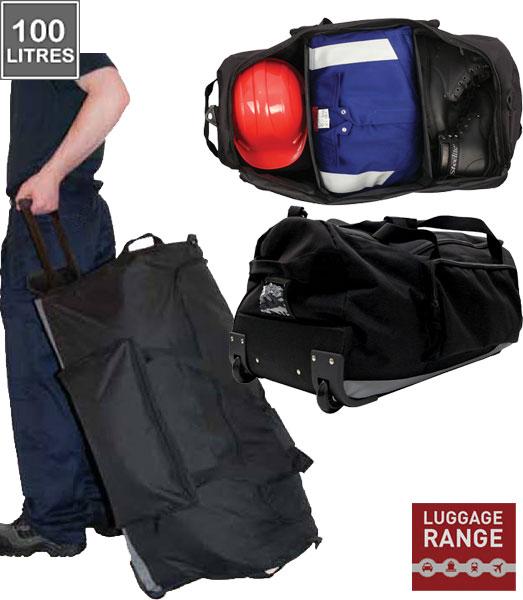 Mochila Trolley Multibolsos Preto  100 Litros