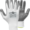 Luva Nylon Branco c/rev.Nitrilo Cinza  ( Par )